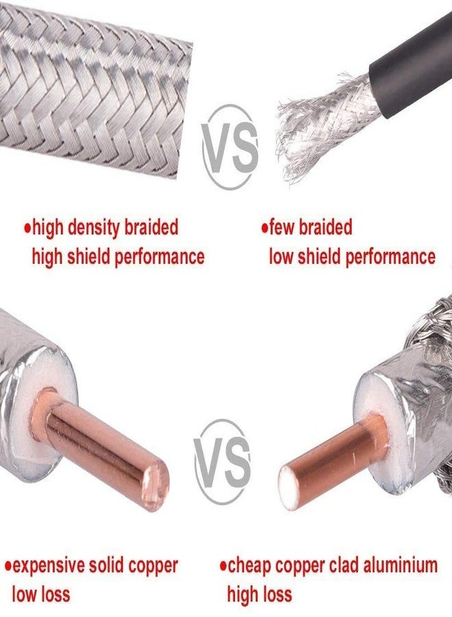 XRDS -RF كابل XRDS-RF من النوع N ذكر إلى N أنثى، 50 أوم، كابل KMR240 من النوع N ذكر إلى N أنثى - وصلة محورية منخفضة الفقد بطول 20 قدمًا لأنظمة الواي فاي، والترددات اللاسلكية، والراديو، والميكروويف، والهوائيات - Image 4